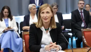 Zagreb, 14.07.2025 - Na sjednici Odbora za regionalni razvoj i fondove Europske unije, predsjednik Vlade Andrej Plenković predstavio je novu ministricu Natašu Mikuš Žigman za obavljanje dužnosti ministrice regionalnoga razvoja i fondova Europske unije. Na slici Nataša Mikuš Žigman.foto HINA/ Damir SENČAR/ ds