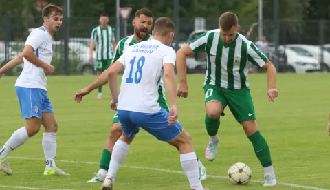 Vardarac, 23. 08. 2025, Otvorenje V Arene u Vardarcu i nogometna utakmica, Vardarac - Bedem (Ivankovo), Treča NL Istok. Prva utakmica na V Areni.snimio GOJKO MITIĆ