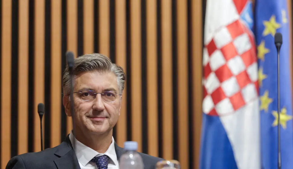 Zagreb, 15.09.2025. - Aktualnim prijepodnevom počela je 7. sjednica Hrvatskog sabora.Na fotografiji Andrej Plenković.foto HINA/ Edvard ŠUŠAK/ es