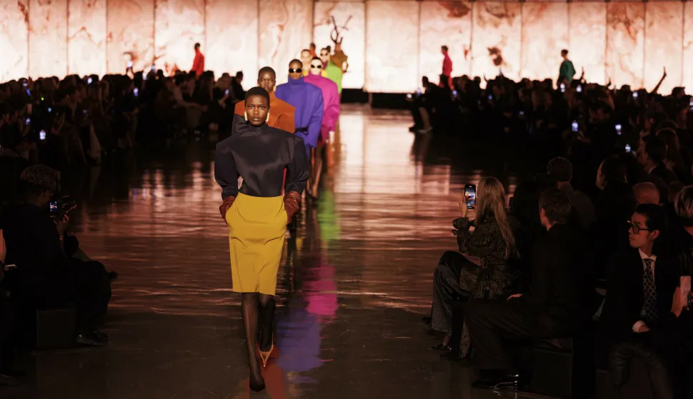 SAINT LAURENT Autumn-Winter 2025 runway during Paris Fashion Week on March 2025 - Paris, France 11/03/2025