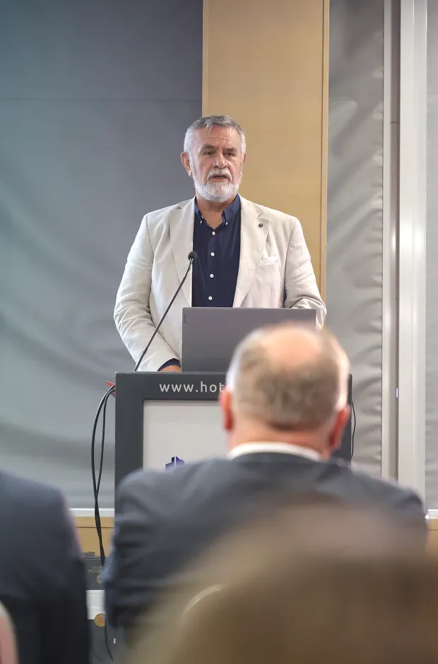 Osijek, 16. 09. 2025., Hotel Osijek, konferencija, Hrvatska u pokretu, Zoran Škorić SNIMIO BRUNO JOBST