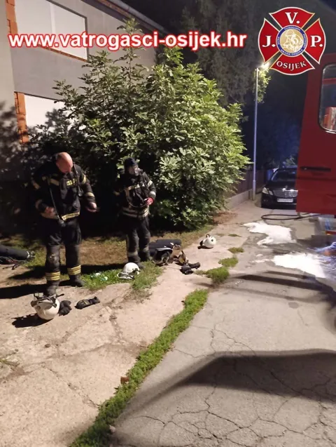 Požar kuće u Osijeku, ilustracija