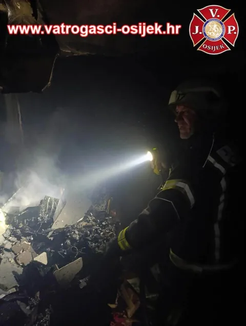 Požar kuće u Osijeku, ilustracija