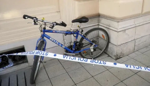 Moj bicikl ilustracija biciklist nesreća biciklom