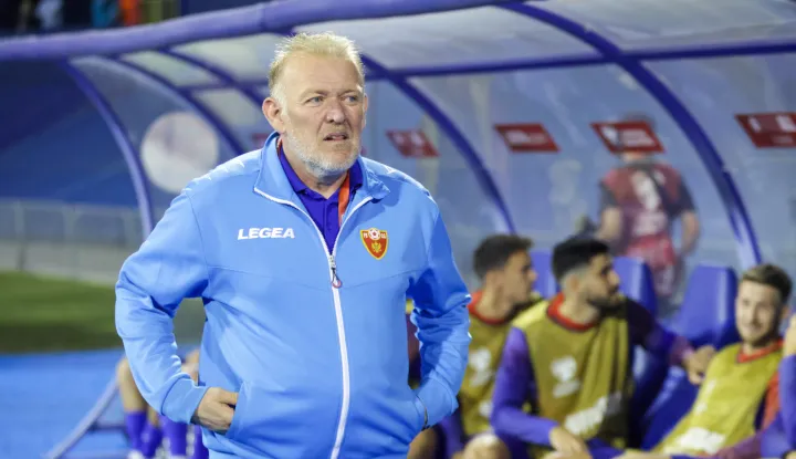 Zagreb, 08.09.2025 - Kvalifikacijska utakmica skupine L za odlazak na Svjetsko nogometno prvenstvo 2026. Hrvatska - Crna Gora. Na fotografiji Robert Prosinečki trener Crne Gore.foto HINA/ Admir Buljubašić/ abu