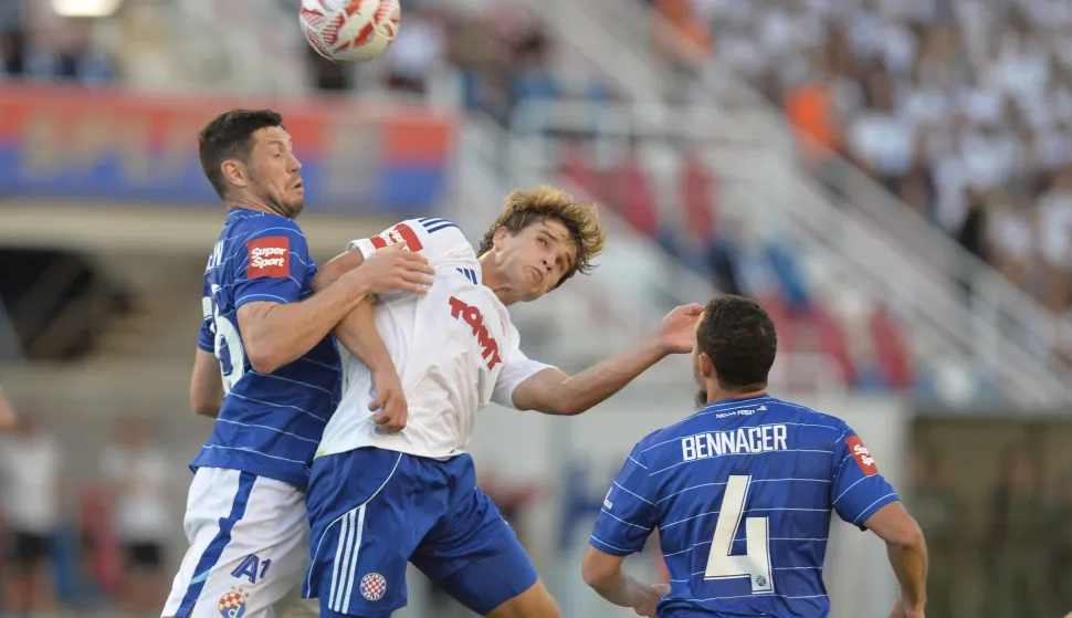 Split - 20.09.2025.- Derbi utakmica 7. kola HNL-a Hajduk - Dinamo. foto HINA/ Mario STRMOTIĆ/ms 