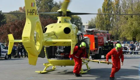 Teško ozlijeđeni motociklist helikopterom prevezen u KBC Osijek