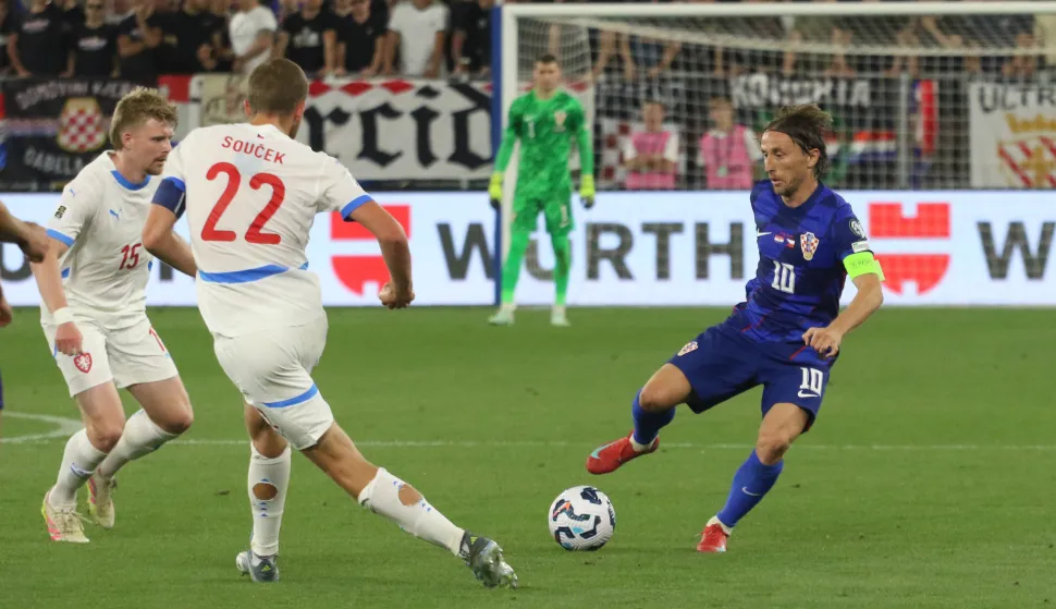 Osijek, 09. 06. 2025, Opus Arene, utakmica, kvalifikacije za svjetsko prvenstvo, Hrvatska - Češka. Luka Modrić (10).snimio GOJKO MITIĆ