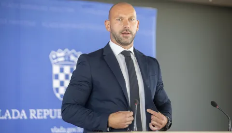 Zagreb, 11.09.2025 - Izjava nakon Ssjednice Vlade RH. Na fotografiji Damir Habijan. foto HINA/ Daniel KASAP/ dk