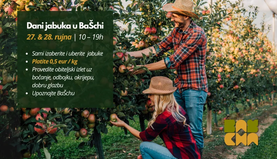 Dani jabuka u Ba&scaron;chi - dođi i naberi si jabuka, igraj se i zabavi