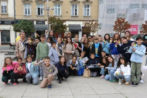 Osijek,25. 09. 2025, Trg Ante Starčevića, akcija, Sigurno do cilja.snimio GOJKO MITIĆ