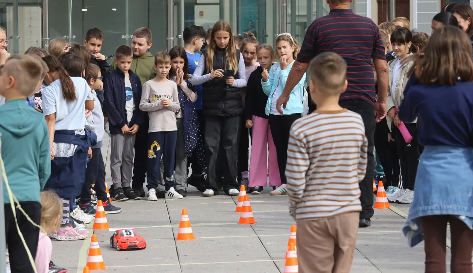 Osijek,25. 09. 2025, Trg Ante Starčevića, akcija, Sigurno do cilja.snimio GOJKO MITIĆ