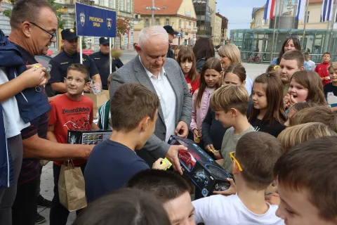 Osijek,25. 09. 2025, Trg Ante Starčevića, akcija, Sigurno do cilja.snimio GOJKO MITIĆ