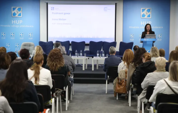 Zagreb, 29.09.2025 - U organizaciji Hrvatske udruge poslodavaca održat će se konferencija "Tko će skrbiti za naše starije". Na fotografiji Irena Weber.foto HINA/ Denis CERIĆ /dc