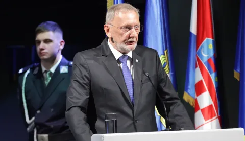 Zagreb, 29.09.2025.- Svečana akademija u povodu obilježavanja Dana policije, u sklopu koje su se najboljim policijskim službenicama i službenicima dodijelile zahvalnice, priznanja, godišnje nagrade i medalje za izuzetan pothvat.foto HINA/ Admir BULJUBAŠIĆ/ abu