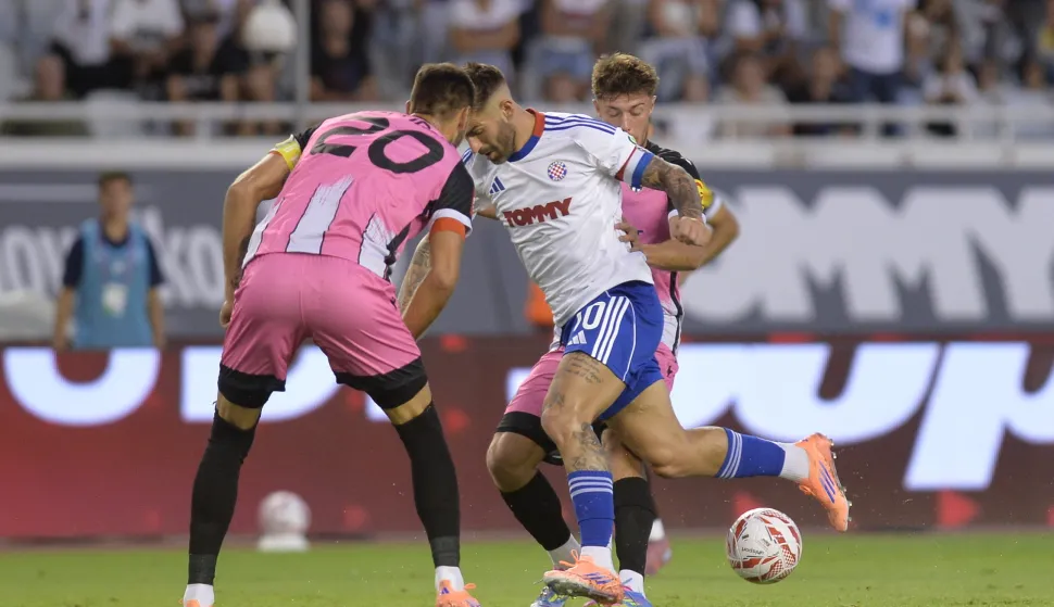 Split - 27.09.2025.- Utakmica 8. kola HNL-a Hajduk - Lokomotiva. foto HINA/ Mario STRMOTIĆ/ms 