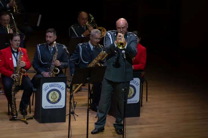 Osijek, 29. 09. 2025., Koncert jazz orkestra HV i The band of the Mercian Regimentkulturni centar; jazz orkestar HV; The band of the Mercian Regiment