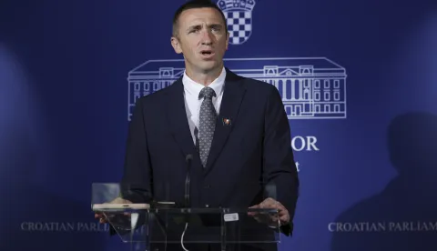 Zagreb, 27.06.2025. - Konferencija za medije zastupnika Ivana Penave o političkim aktualnostima. Na fotografiji Ivan Penava. foto HINA/ Lana SLIVAR DOMINIĆ/ lsd