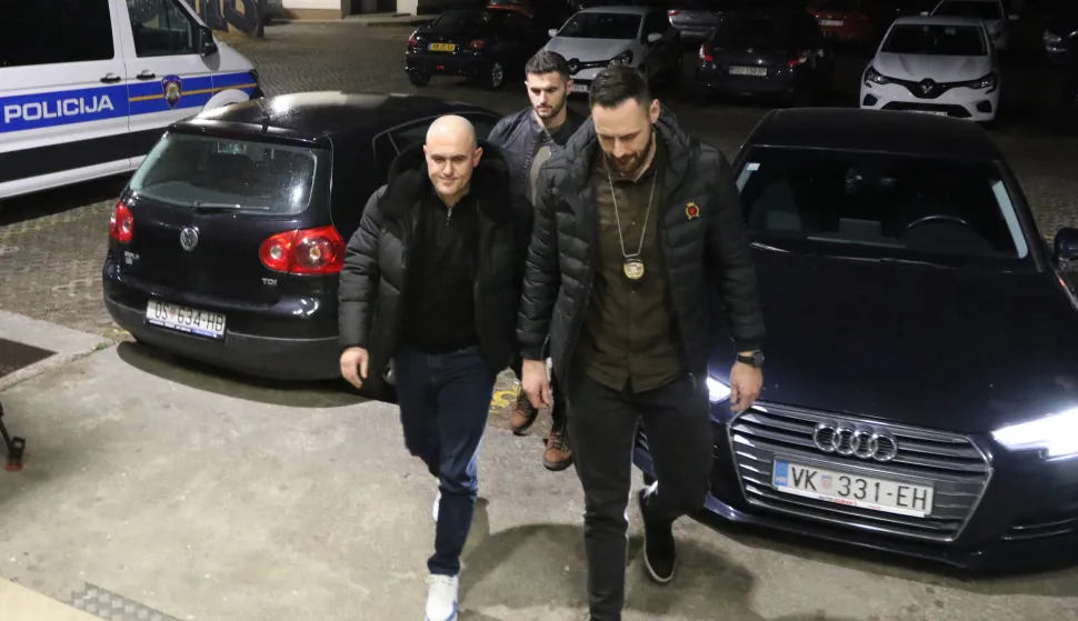 Osijek, 26. 02. 2025, Općinsko državno odvjetništvo u Osijeku. Privođenje Josipa Dabre.snimio GOJKO MITIĆ