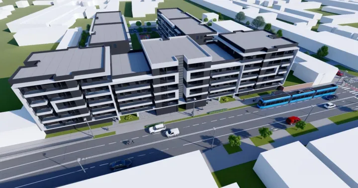 Vizualizacija stambenih zgrada na križanju Dunavske i Vinkovačke