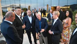 07.09.2025., Dubrovnik - U hotelu Excelsior odrzan je radni susret s izaslanstvom Kongresa Sjedinjenih Americkih Drzava i duznosnicima Bijele kuce. ministar vanjskih i europskih poslova Gordan Grlic Radman, predsjednik Vlade RH Andrej Plenkovic i Lindsey Graham Photo: Pixsell/PIXSELL