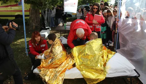 Vježba u školi u Gunjifoto: Općina Gunja