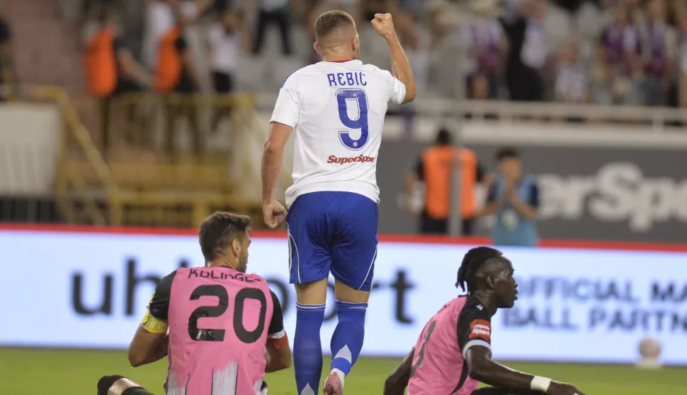 Split - 27.09.2025.- Utakmica 8. kola HNL-a Hajduk - Lokomotiva. foto HINA/ Mario STRMOTIĆ/ms 