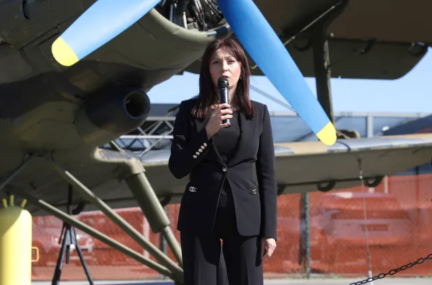 Osijek, 04. 10. 2025., Zračna luka Čepin, 34. godišnjica, Samostalni zrakoplovni vod Osijek, Nataša Tramišak SNIMIO BRUNO JOBST