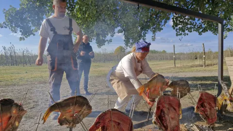 Mjesec baranjske kuhinje 2025. - OPG Stipino Čeminac, šaran na rašljama