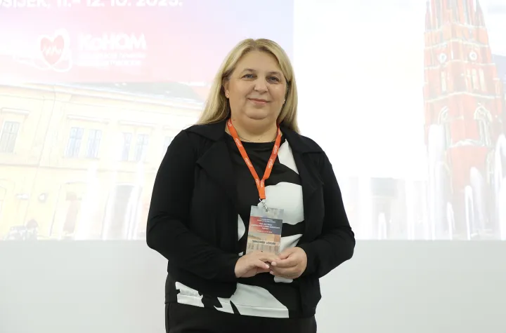 Osijek, 11. 10. 2025., IT centar, KOHOM, kongres za mlade liječnike, Sva lica srca, 2. Osječki simpozij; kardiovaskularno zdravlje u fokusu, Zrinka Huđek Leskovar - predsjednica HoKOMSNIMIO BRUNO JOBST