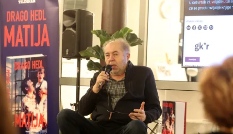 27.02.2025., Rijeka - Predstavljanje romana Matija autora Drage Hedla u Gradskoj knjiznici Rijeka. Photo: Goran Kovacic/PIXSELL Photo: Goran Kovacic/PIXSELL