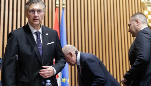 Zagreb, 15.10.2025. - Nastavak zasjedanja Hrvatskoga sabora gdje je Predsjednik Vlade Andrej Plenković podnio godi&scaron;nje izvje&scaron;će o radu Vlade RH..Na fotografiji Andrej Plenković.foto HINA/ Edvard &Scaron;U&Scaron;AK/ es