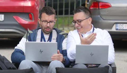 Osijek, 08. 10. 2025., FERIT, Dan karijera, studenti, student, poslovi, panel, otvorenje, IT; posao; SNIMIO BRUNO JOBST