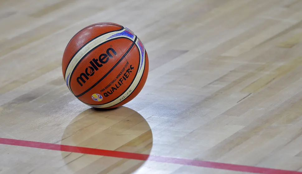 Varaždin, 5.9.2018 - Pripremna utakmica ko&scaron;arka&scaron;kih reprezentacija Hrvatska - Slovenija u Areni Varaždin. Na slici ko&scaron;arka&scaron;ka lopta.foto HINA/ Marko JURINEC/ ua