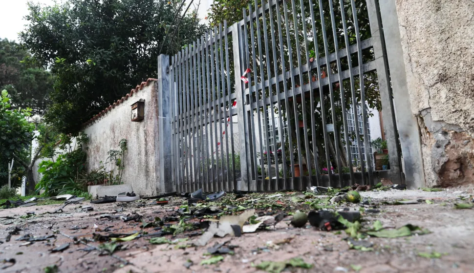 epa12459499 A view of parts of the car of Sigfrido Ranucci, Italian journalist and host of the TV show Report, and that of his daughter, after an explosion in Pomezia, near Rome, 17 October 2025. An explosive device detonated on 16 October under the car of Italian investigative journalist Sigfrido Ranucci outside his home, destroying his and his daughter's cars, with no fatalities reported. EPA/EMANUELE VALERI