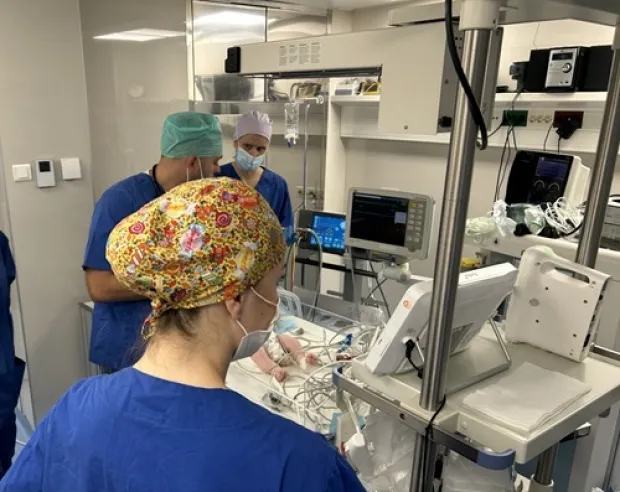 Bronhoskopska resekcija tumorske tvorbe dušnika novorođenčeta