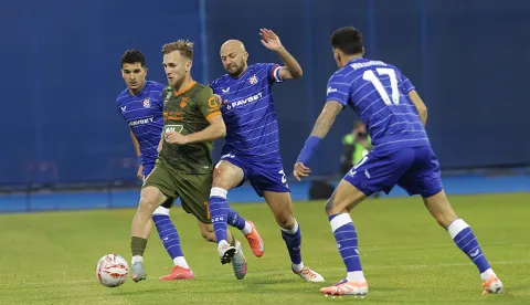 Zagreb, 18.10.2025 - Utakmica 10. kola HNL-a Dinamo - Osijek. foto HINA/ Admir BULJUBA?I?/ ik