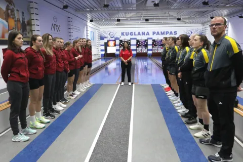 Osijek, 18. 10. 2025, Kuglana Pampas. Finale Europskog kupa - Žene... Istra u finalu...snimio GOJKO MITIĆ