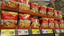 Osijek, 14. 10. 2025, Kaufland Retfala, obilazak Kauflanda pred sutrašnje otvorenje. Trgovina, proizvodi, police, cijene. ilustracijasnimio GOJKO MITIĆ