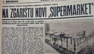 Zagrište Supermarketa - fotografija iz Glasa Slavonije