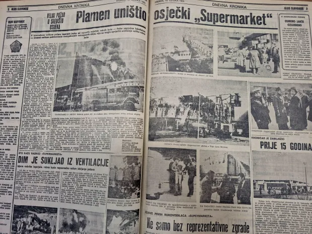 Zagrište Supermarketa - fotografija iz Glasa Slavonije
