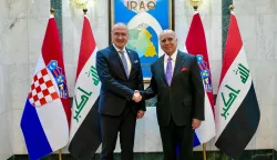 Bagdad, 25.10.2025.- Hrvatski ministar vanjskih poslova Gordan Grli? Radman tijekom posjeta Iraku sastao se s ira?kim ?efom diplomacije Fuadom Huseinom. foto HINA/ MVEP/ ua