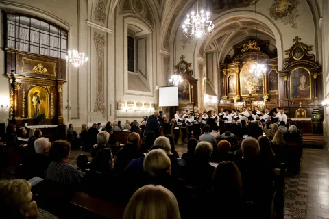 Sakralni koncert zbora Sv. Josipa i Akademskog mu&scaron;kog zbora zagrebačkog FER-aOsijek, listopad 2025.Snimio: Bojan Uranjek