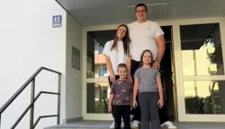 Obitelj Vogrinc neposredno prije odlaska iz Njemačke i povratka u Bistrince kod Belišća.Foto: ustupljena/Marina Vogrinc