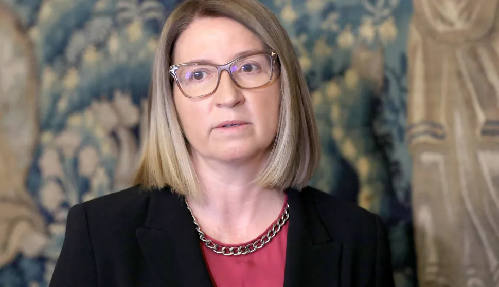 28.03.2023., Zagreb - Predsjednik Hrvatskoga sabora Gordan Jandrokovic primio je danas clanicu Europskog revizorskog suda Ivanu Maletic. Photo: Patrik Macek/PIXSELL