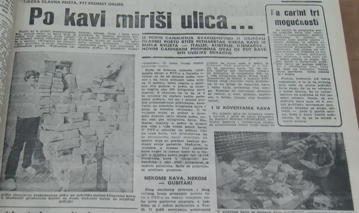 Nestašica kave - Glas Slavonije iz 80-ih