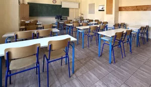 Osijek, 19. 03. 2025., &Scaron;trajk u &scaron;kolama, &scaron;trajk, &scaron;kola, &scaron;trajk u obrazovanju i znanosti, prazna učionicaSNIMIO BRUNO JOBST