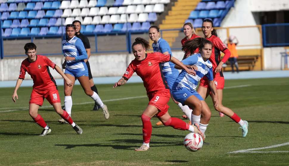 Osijek, 19. 10. 2025., Stadion Gradski vrt, nogometašice, Osijek - GoricaSNIMIO BRUNO JOBST