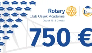 Dana 29. listopada 2025. i ove akademske godine 2025./2026. Rotary Klub Osijek Academia dodijelio je jednokratnu financijsku pomoć u iznosu od 750 eura svakom od četiriju studenata Akademije za umjetnost i kulturu Sveučilišta Josipa Jurja Strossmayera u Osijeku. 