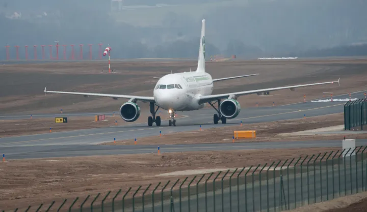 epa07344264 (FILE) - An Airbus A 319 from Germania airlines lands at the airport in Kassel-Calden, Germany, 04 April 2013 (reissued 05 Fewbruary 2019). According to media reports on 05 February 2019, Germania Airlines filed for bankruptcy and has ceased all operations. The Berlin-based airline recently revealed that it received assurances of over 15 million euro in financial assistance, due to a liquidity shortage caused by increases in fuel prices and a decrease in value of the euro against the US dollar. The financial assistance commitments apparently did not materialize, likely causing the insolvency. EPA/UWE ZUCCHI GERMANY OUT